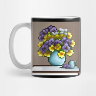 Pansy Floral Illustration Leaves Vintage Since Mug